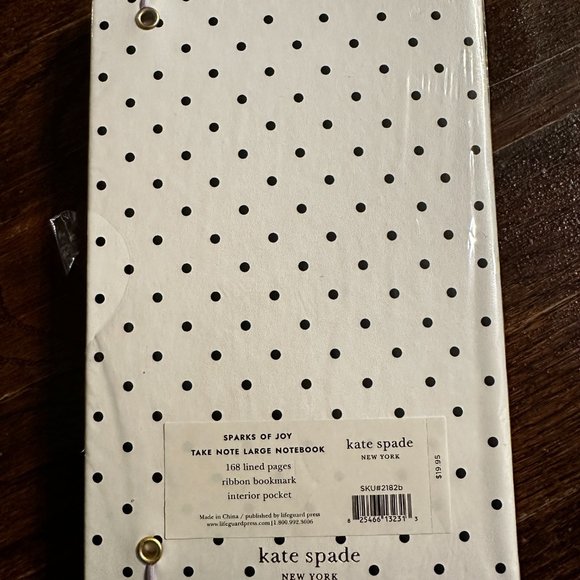 NWT kate spade Spark of Joy Take Note Large Notebook 'B' - Picture 3 of 6